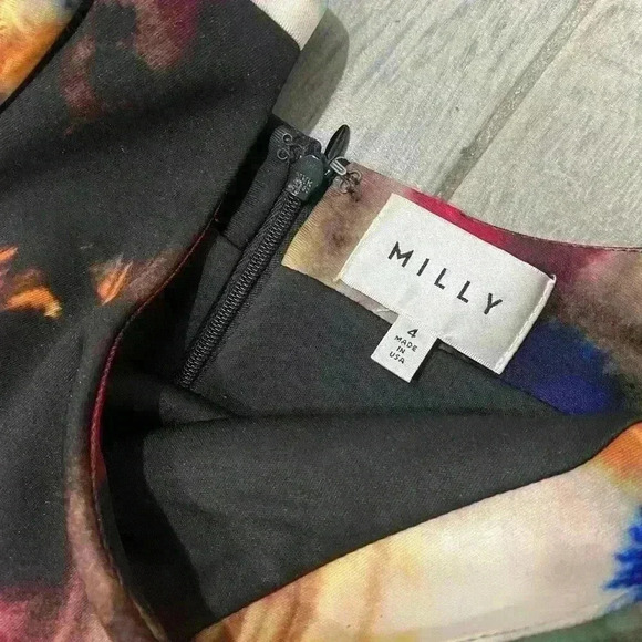 MILLY Floral Dress Size 4 - Picture 4 of 6